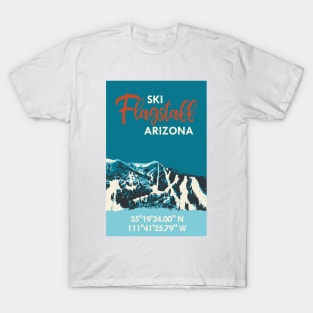 Ski Flagstaff GPS Vintage Poster T-Shirt